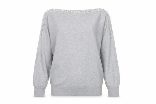 Quiz Womens Grey   Pullover Jumper Size M