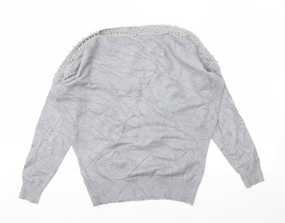 Quiz Womens Grey   Pullover Jumper Size M
