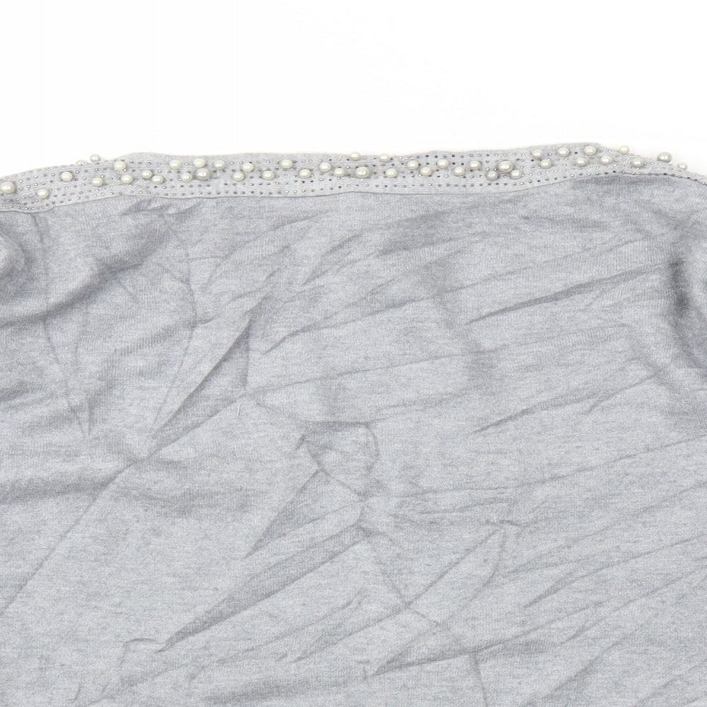 Quiz Womens Grey   Pullover Jumper Size M