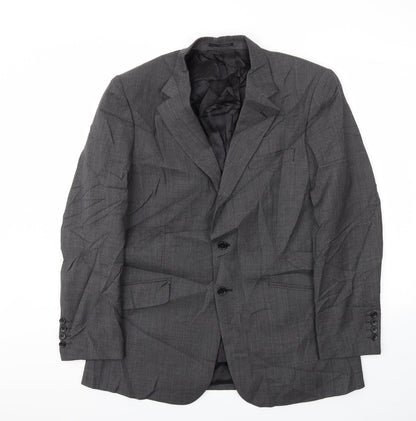 Mens UK Size 40 Brook Taverner Regular Grey Suit Jacket