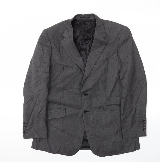 Mens UK Size 40 Brook Taverner Regular Grey Suit Jacket