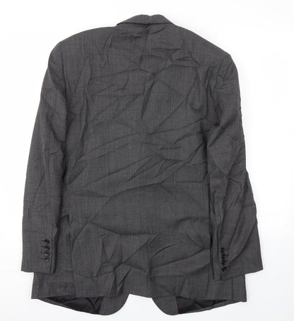 Mens UK Size 40 Brook Taverner Regular Grey Suit Jacket