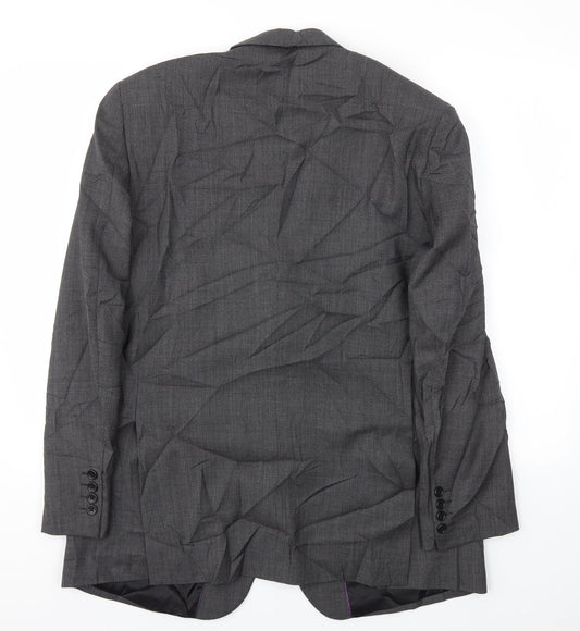 Mens UK Size 40 Brook Taverner Regular Grey Suit Jacket