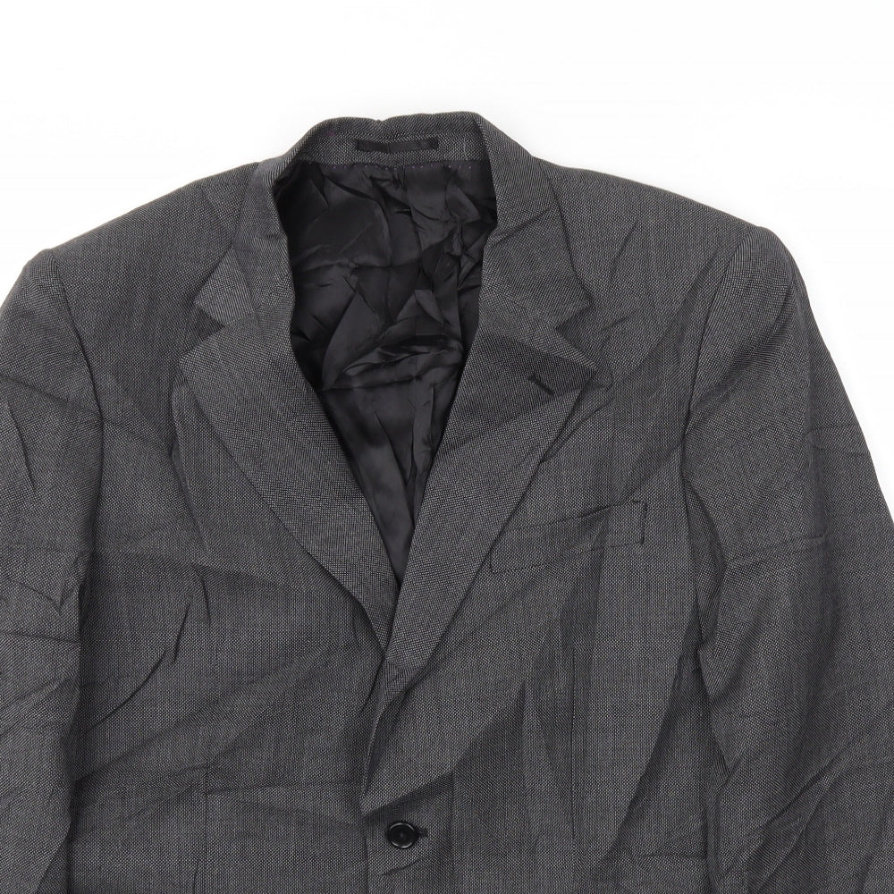 Mens UK Size 40 Brook Taverner Regular Grey Suit Jacket