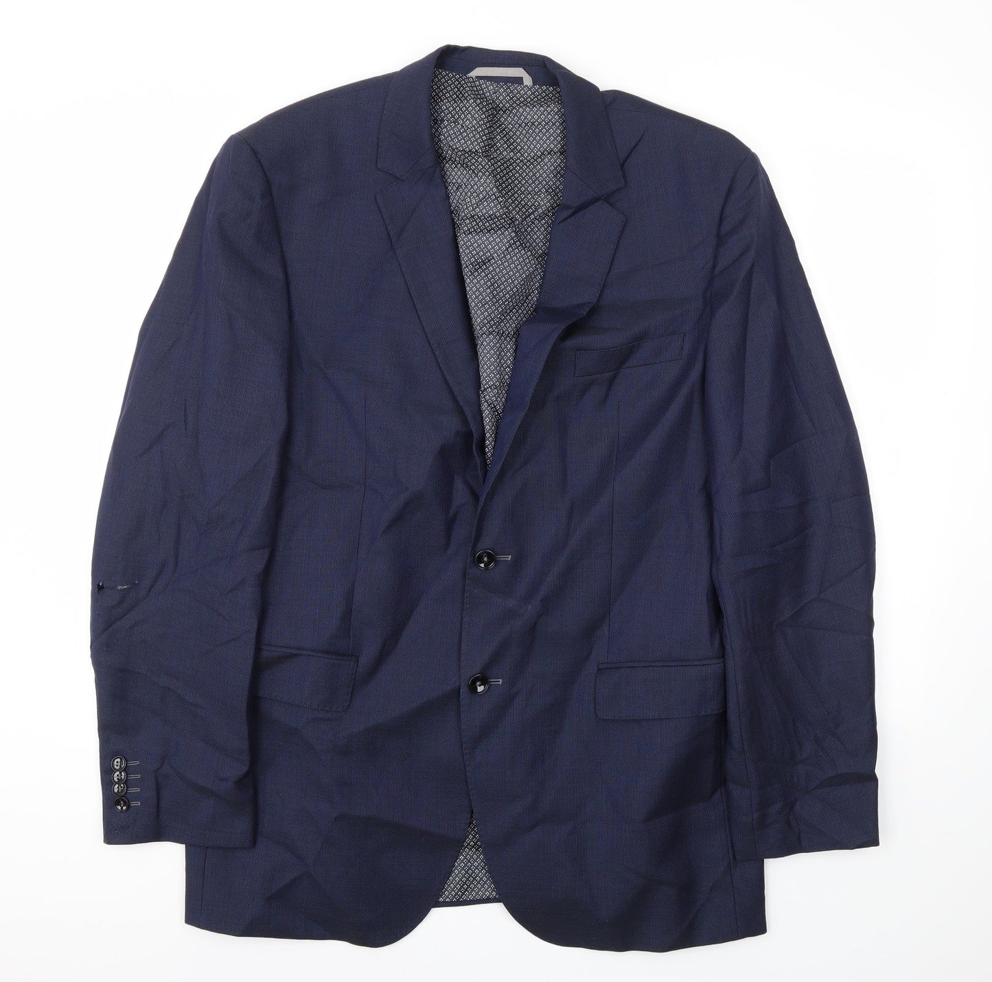 Mens UK Size 40 Preworn Regular Blue Suit Jacket