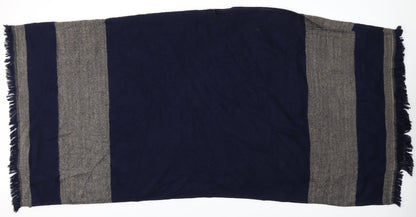 Preworn Womens Blue Striped   Shawl/Wrap   - poncho