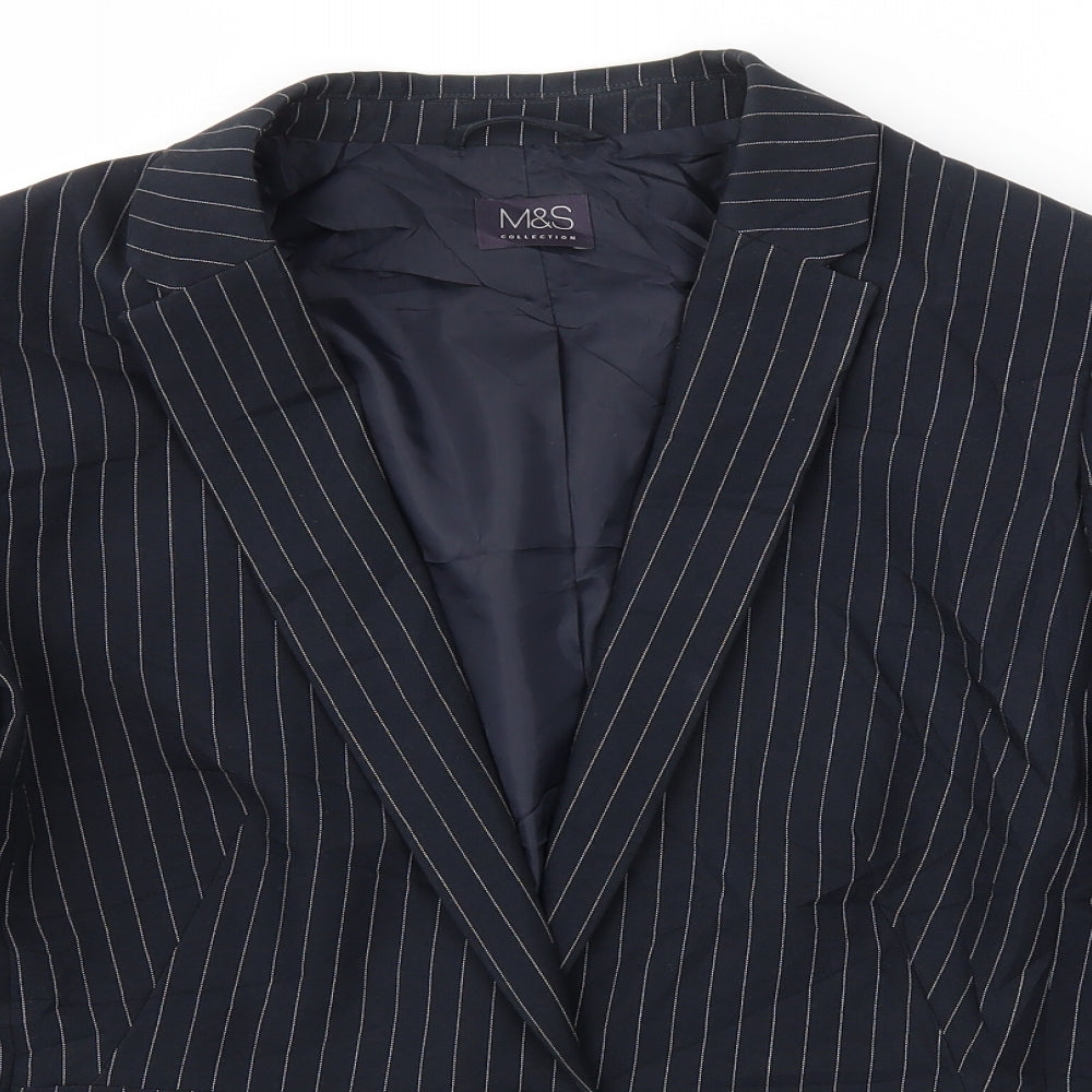 M&S Womens Blue   Jacket Blazer Size 18