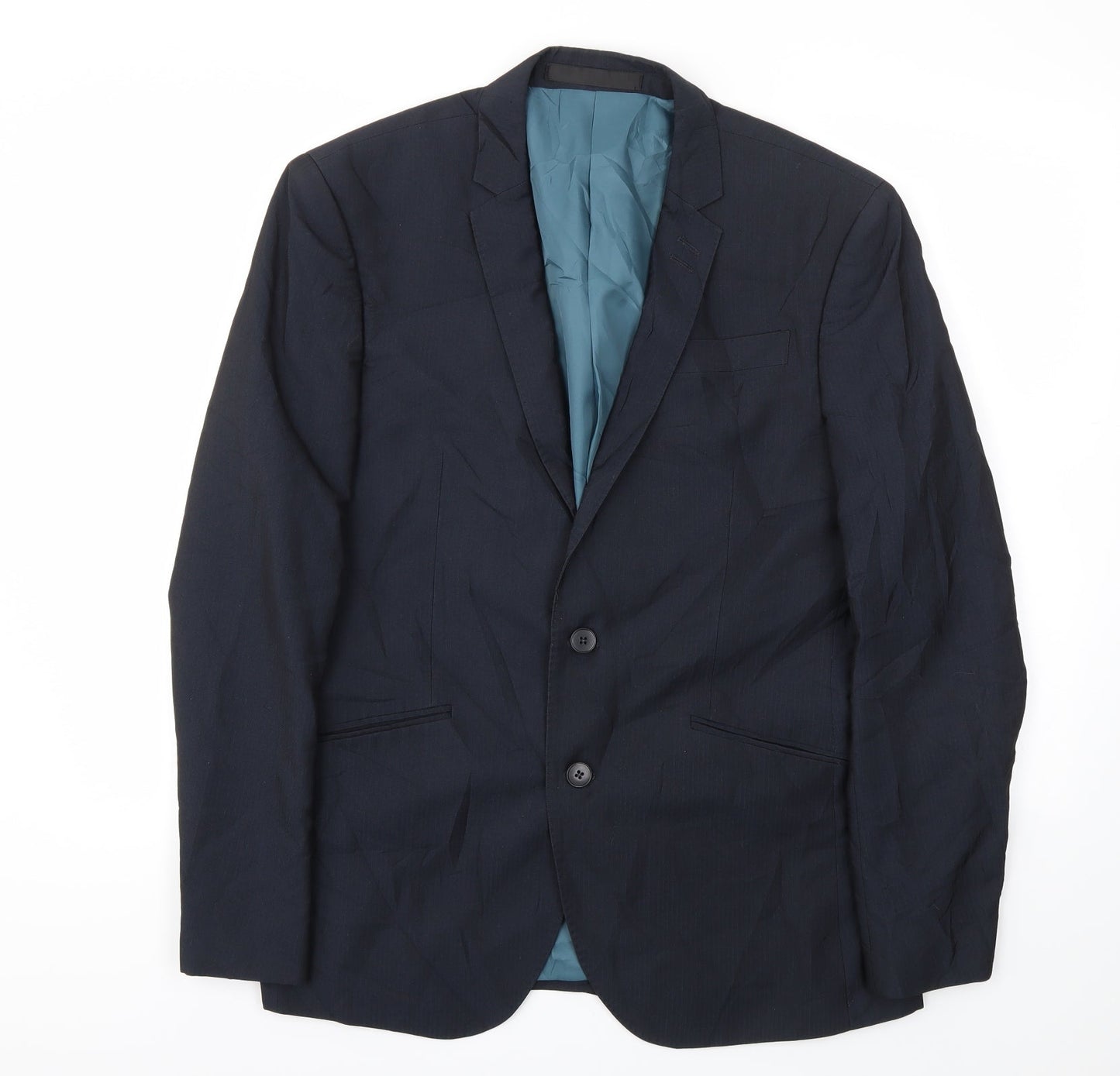 Mens UK Size 40 M&S Regular Blue Suit Jacket