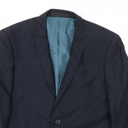Mens UK Size 40 M&S Regular Blue Suit Jacket