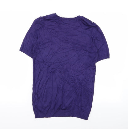 Womens UK Size 10 Dorothy Perkins Purple Basic T-Shirt