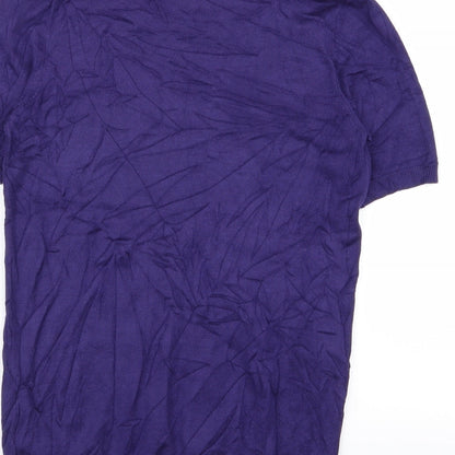 Womens UK Size 10 Dorothy Perkins Purple Basic T-Shirt