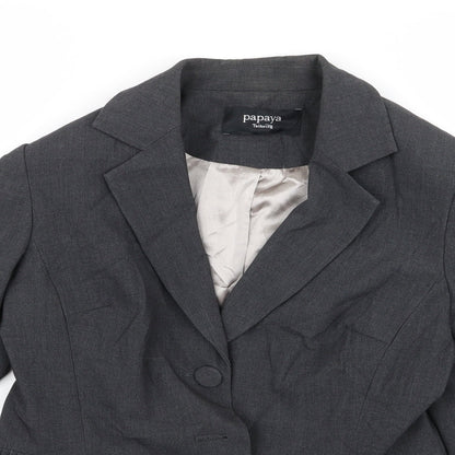 Papaya Womens Grey   Jacket Blazer Size 14