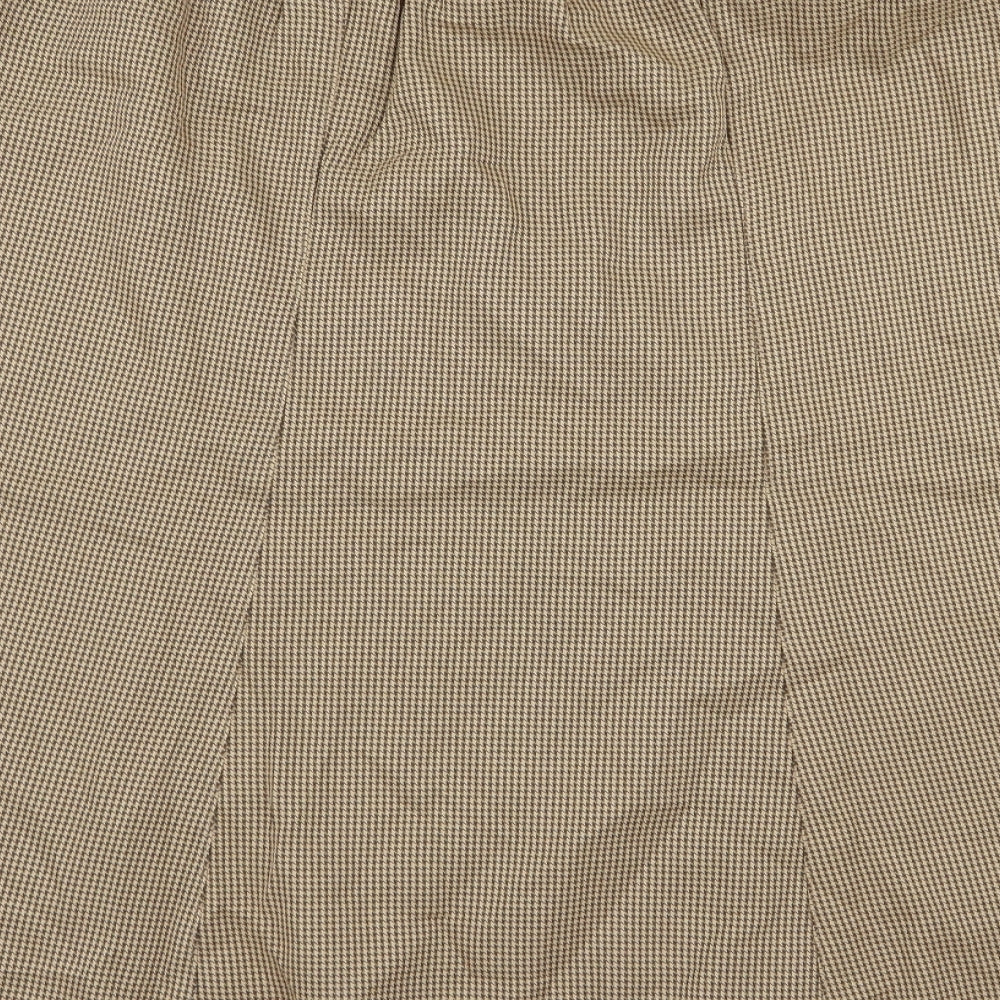 Damart Womens Yellow Houndstooth  Flare Skirt Size 18  - Stretch waistband