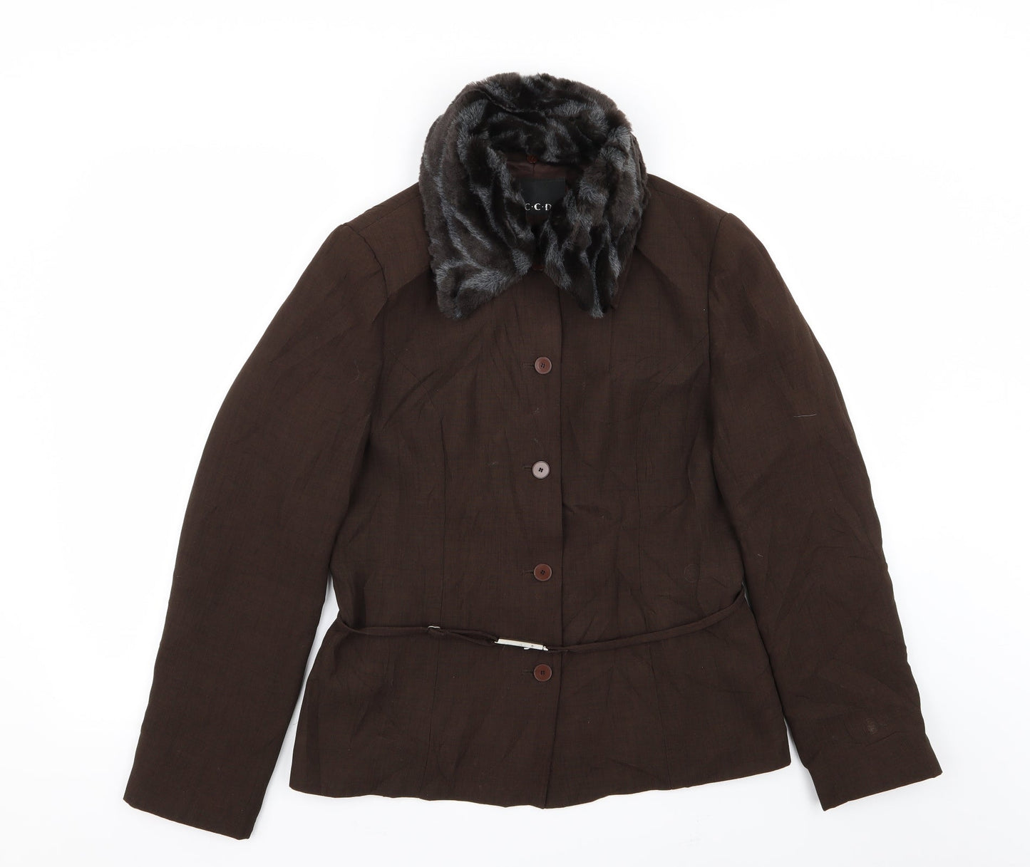 ccdk Womens Brown   Jacket Blazer Size 14