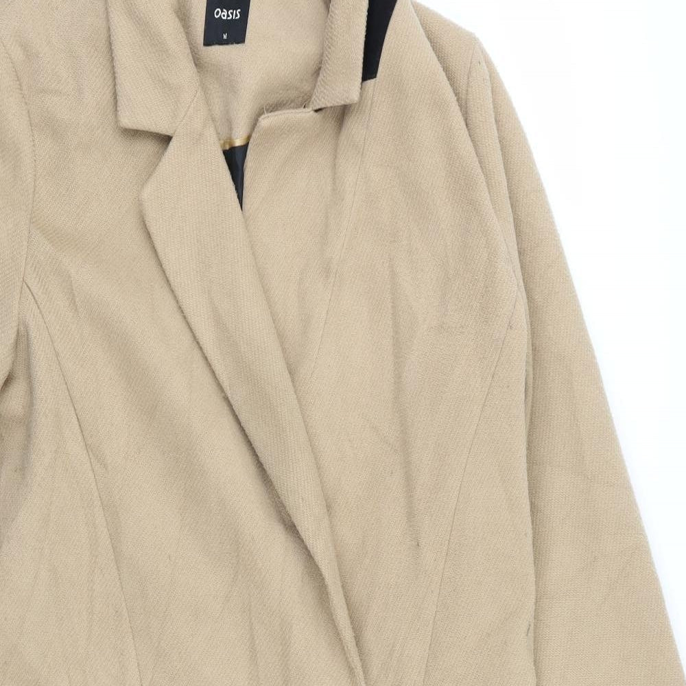 Womens UK Size M Oasis Beige Overcoat