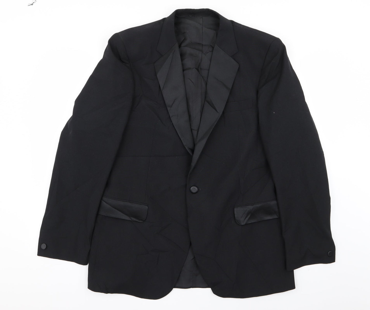 Mens UK Size 42 Preworn Regular Black Suit Jacket