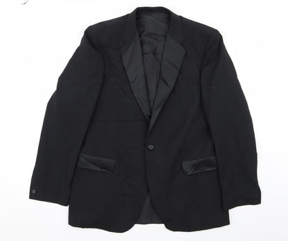 Mens UK Size 42 Preworn Regular Black Suit Jacket