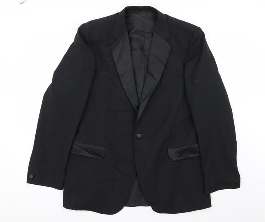 Mens UK Size 42 Preworn Regular Black Suit Jacket