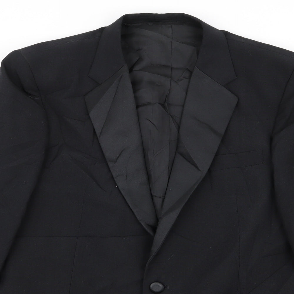 Mens UK Size 42 Preworn Regular Black Suit Jacket