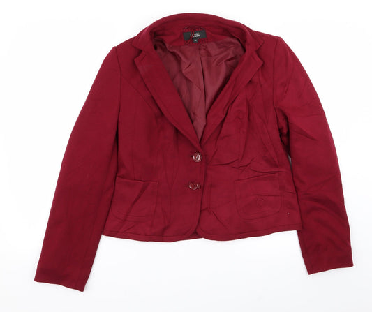 M&S Womens Red   Jacket Blazer Size 14