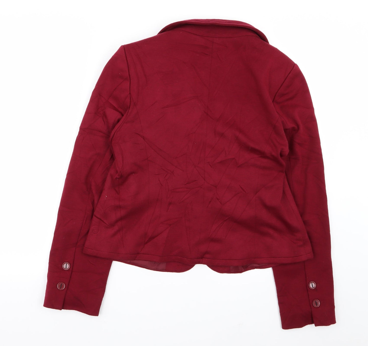 M&S Womens Red   Jacket Blazer Size 14