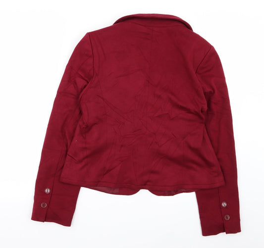 M&S Womens Red   Jacket Blazer Size 14