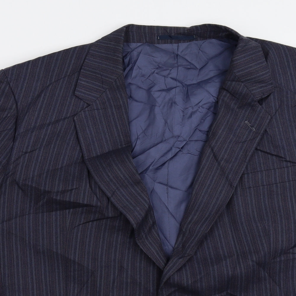 Mens UK Size 46 Preworn Regular Blue Suit Jacket