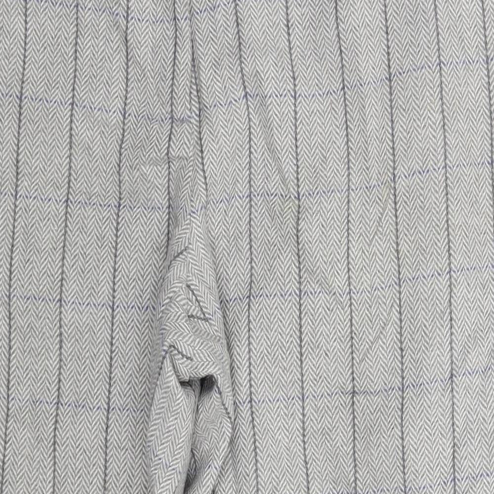 Cotton Traders Womens Grey Herringbone  Trousers  Size 18 L28 in