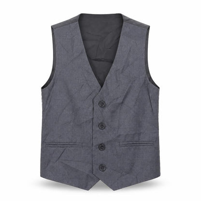Front view of VivaKi boys’ grey jacket waistcoat, size 5, years