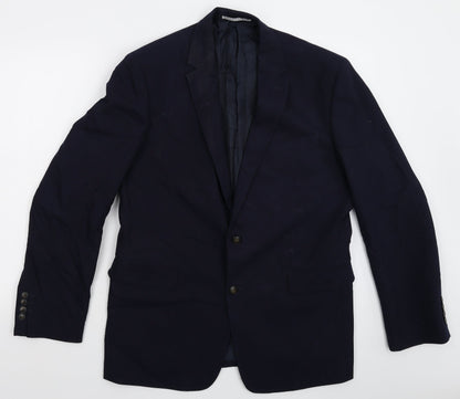 Mens UK Size 42 Marks and Spencer Regular Blue Suit Jacket