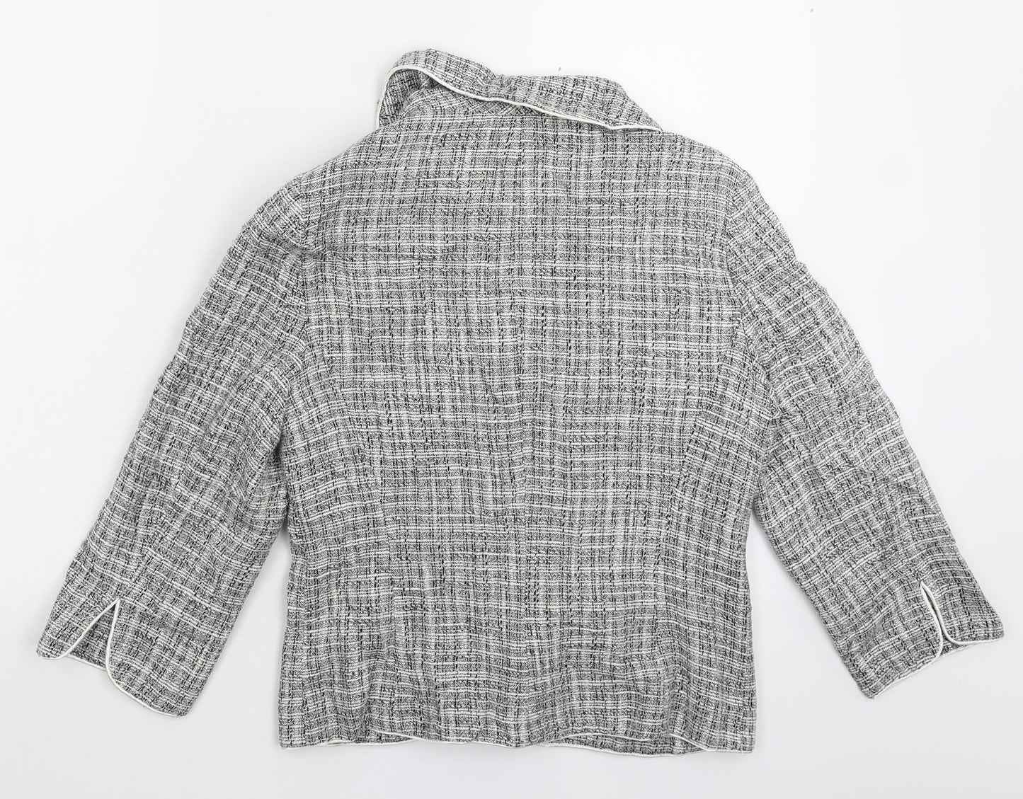 Dorothy Perkins Womens Grey Check  Jacket Blazer Size 12