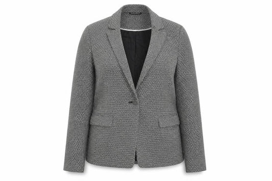 Tu Womens Black Geometric  Jacket Suit Jacket Size 14