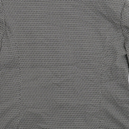 TU Womens Black Geometric  Jacket Suit Jacket Size 14