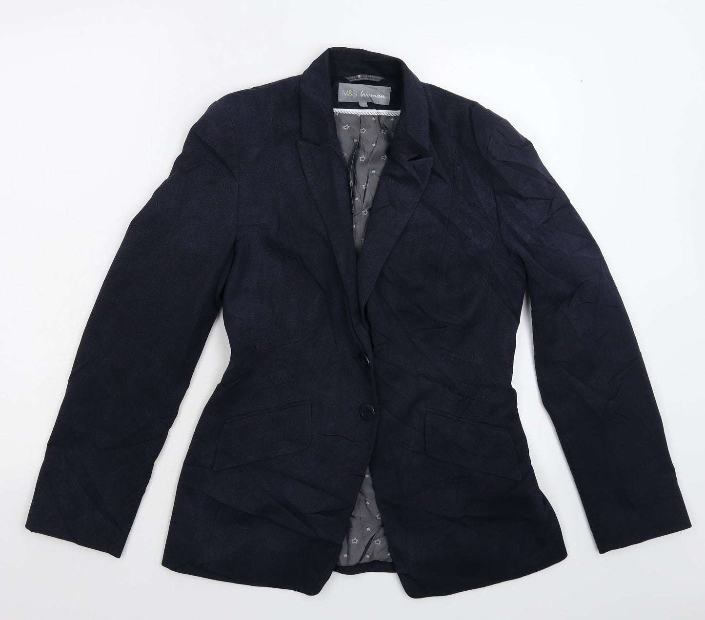 Womens UK Size 8 Marks and Spencer Regular Blue Suit Jacket