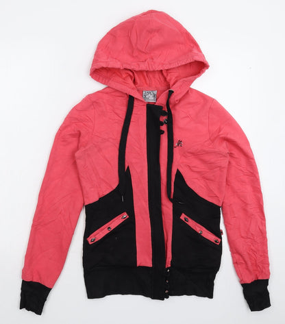 Metca Womens Pink   Full Zip Hoodie Size S