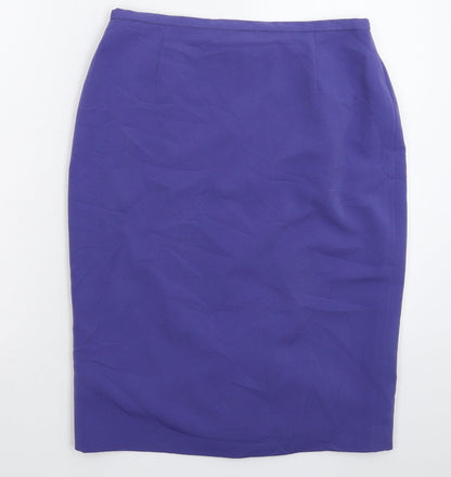 Yvonne Gyllon Womens Blue   Straight & Pencil Skirt Size 29 in