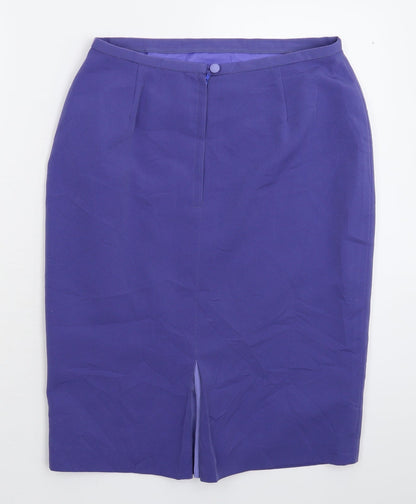 Yvonne Gyllon Womens Blue   Straight & Pencil Skirt Size 29 in