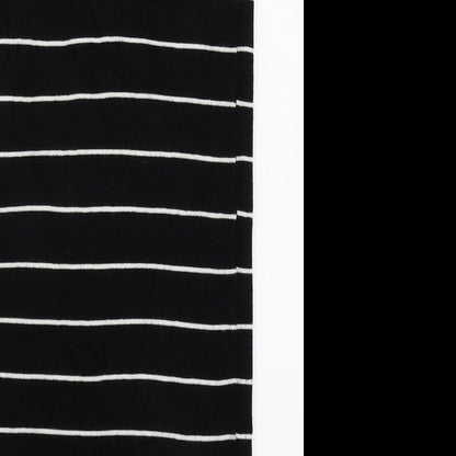 Preworn Womens Black Striped Knit Jumper Dress  Size S