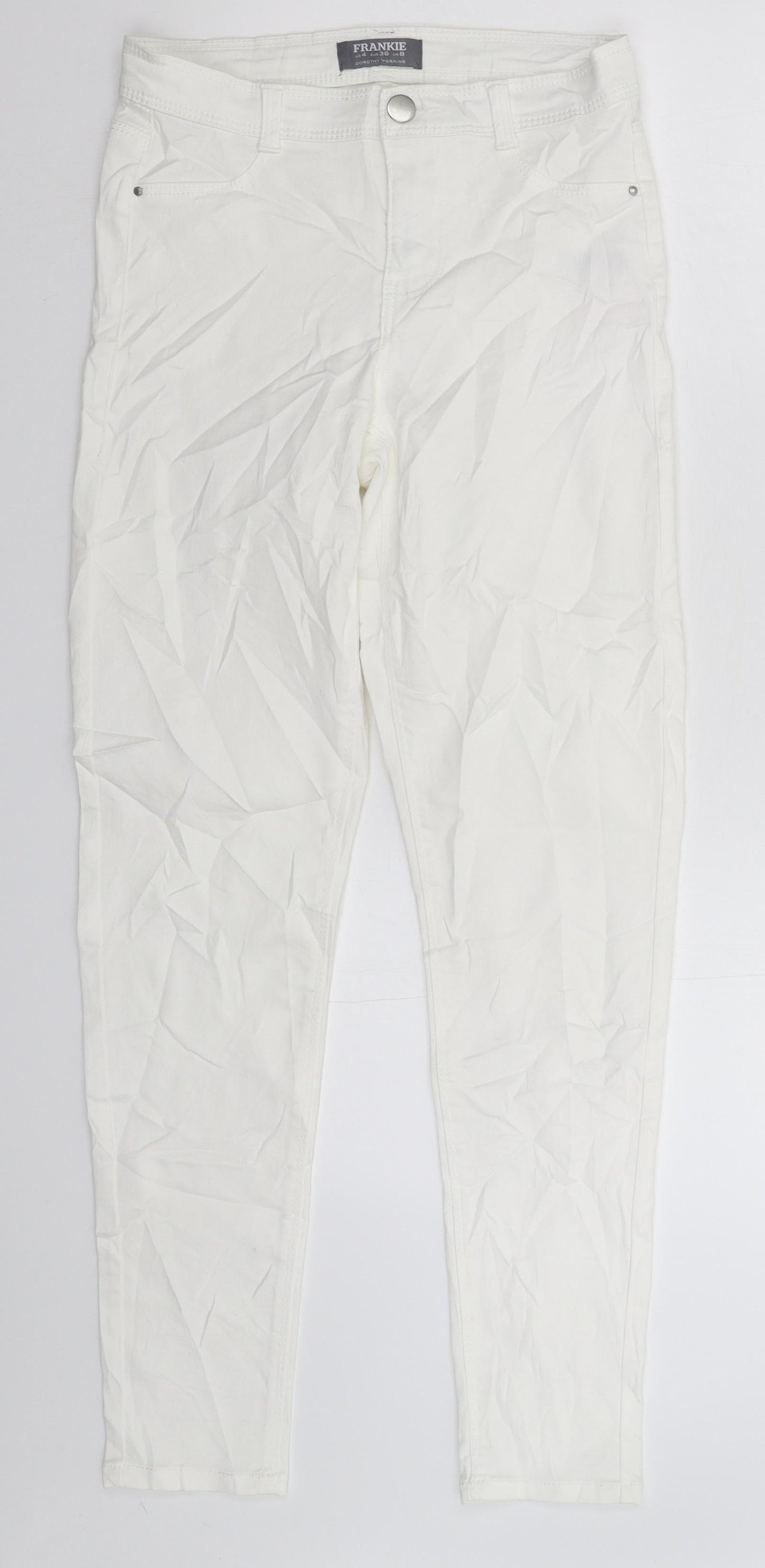 Dorothy Perkins Womens White  Denim Jegging Jeans Size 8 L30 in