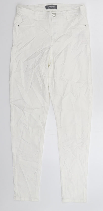 Dorothy Perkins Womens White  Denim Jegging Jeans Size 8 L30 in