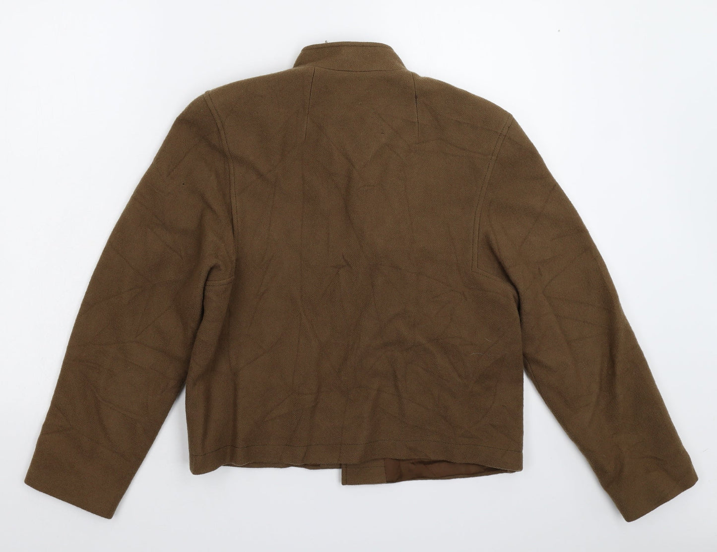 Basler Womens Brown Wool Blazer Jacket Size 10