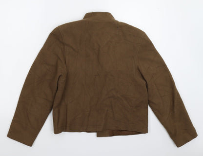Basler Womens Brown Wool Blazer Jacket Size 10