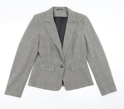 Dorothy Perkins Womens Grey Check  Jacket Suit Jacket Size 12