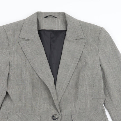 Dorothy Perkins Womens Grey Check  Jacket Suit Jacket Size 12