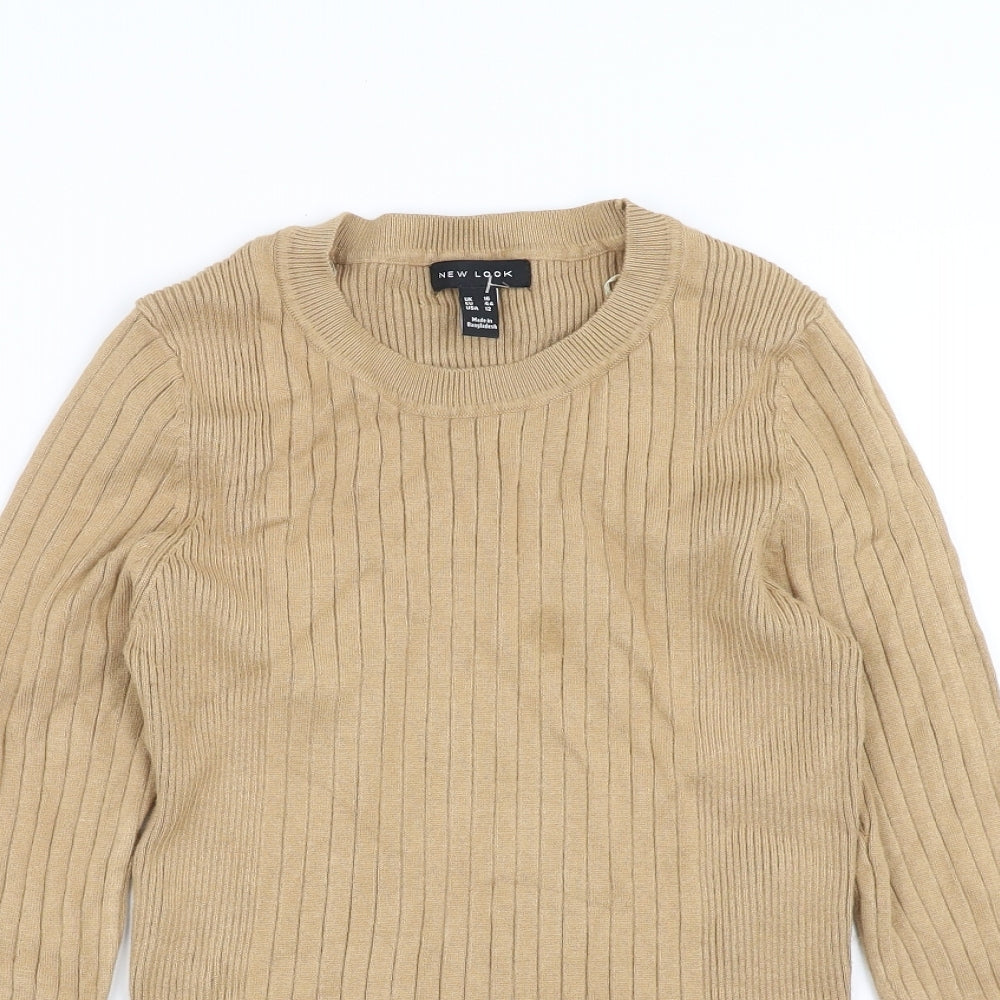 Womens UK Size 16 New Look Beige Pullover Jumper