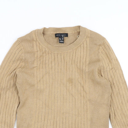 Womens UK Size 16 New Look Beige Pullover Jumper