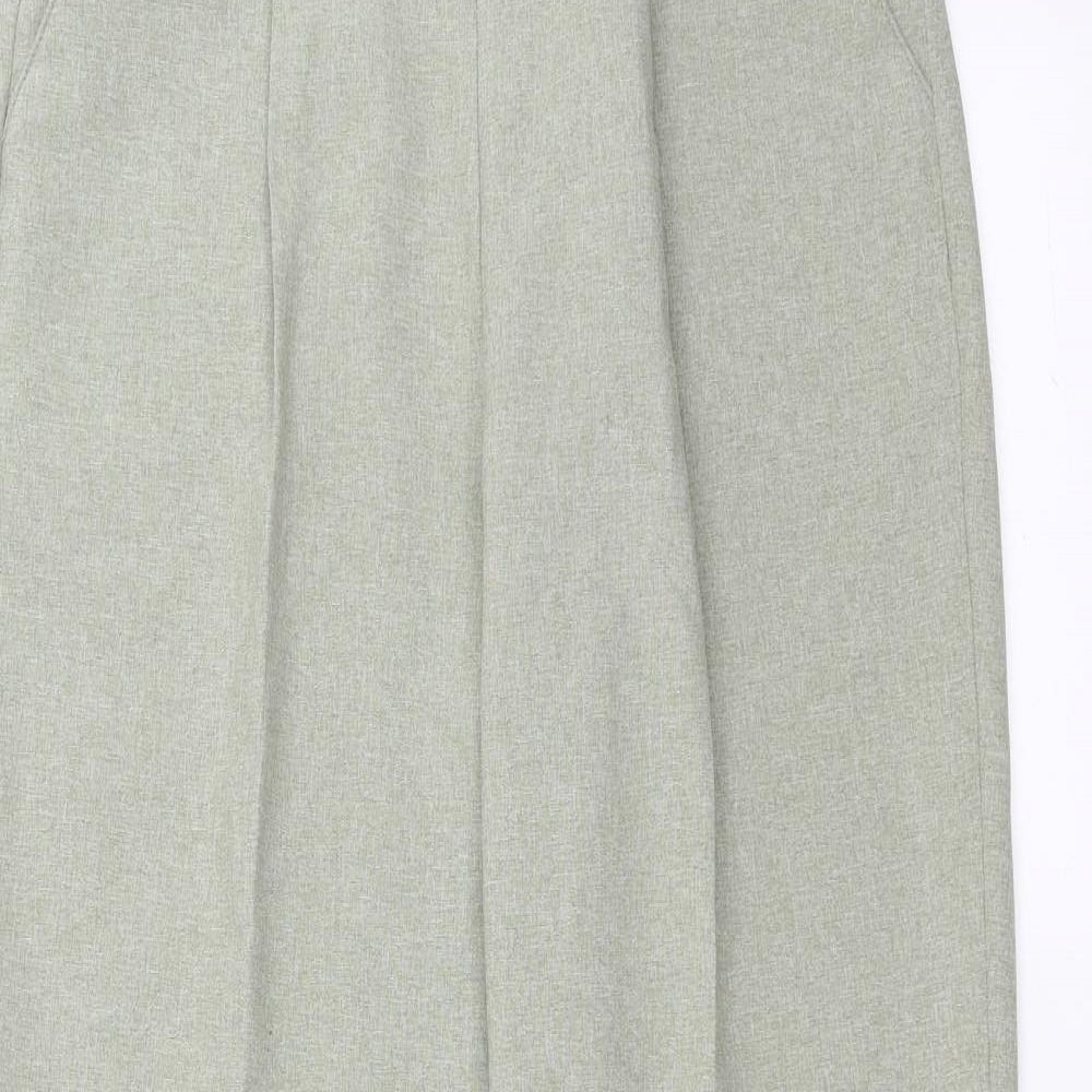 Womens UK Size 12 Classic Regular Fit  Green Trousers