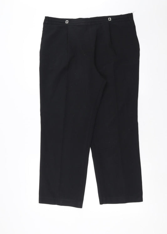 Womens UK Size 14 Marks and Spencer Regular Fit  Black Trousers