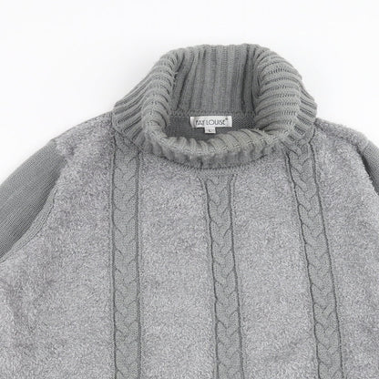 Fay Louise Womens Grey Striped  Pullover Jumper Size L