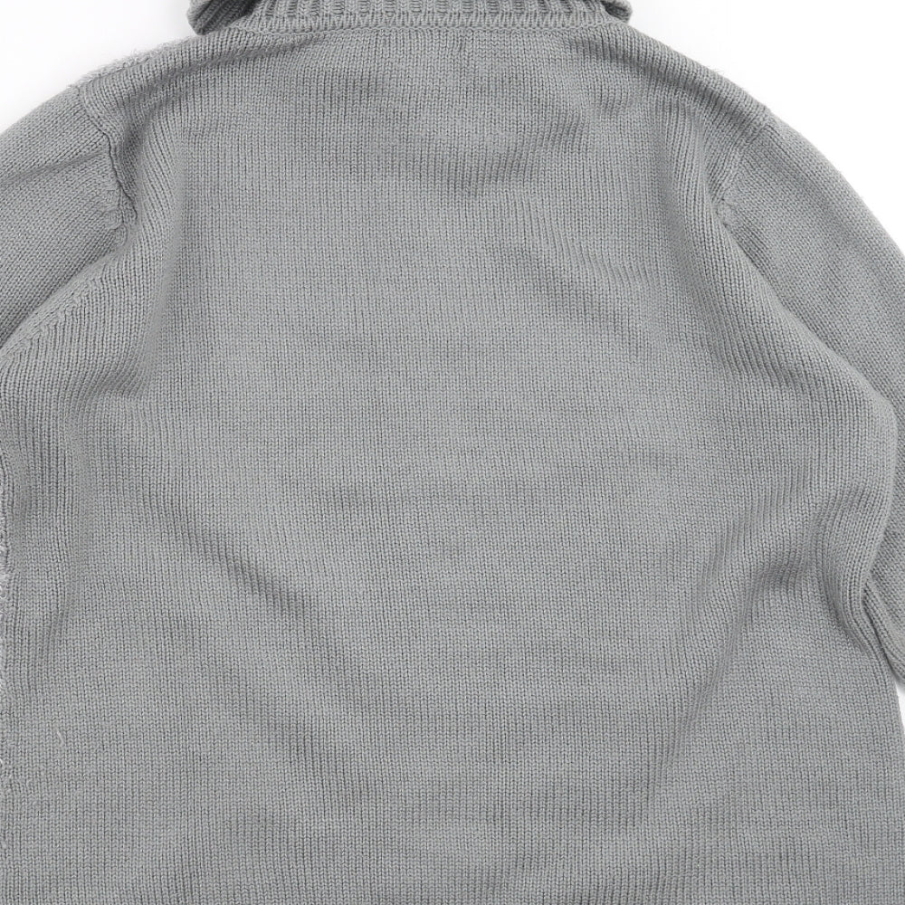 Fay Louise Womens Grey Striped  Pullover Jumper Size L